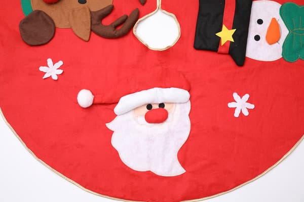 Juletræstæppe Julefrokost Dekoration (RØD)
