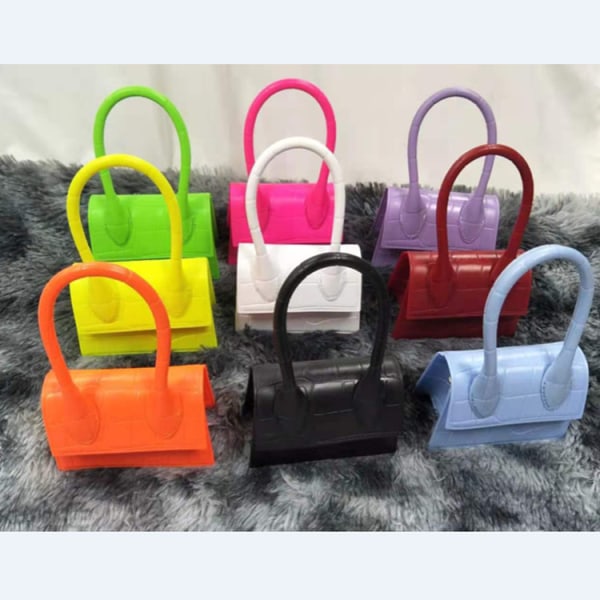 Damväska ny jelly bag PVC-handväska med långa handtag minihandväska, 1st-grön