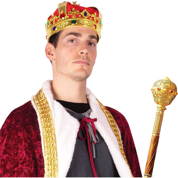 Regal Kongekrone Rød og Guld