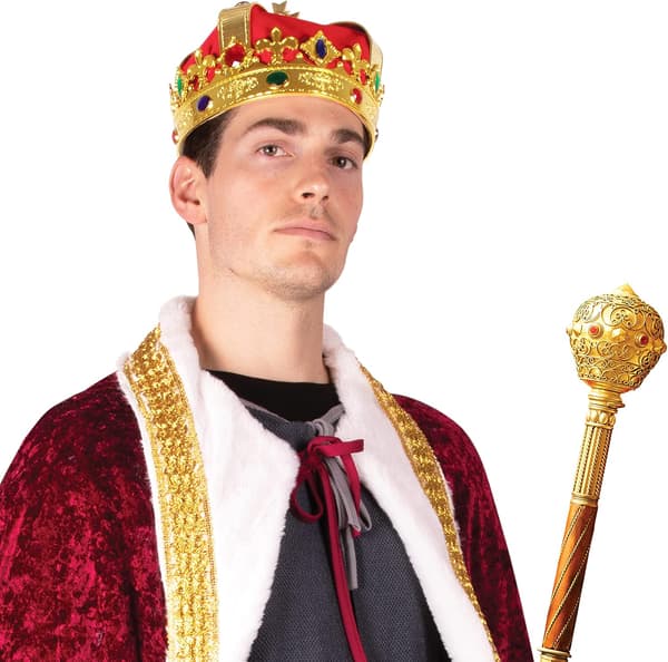 Regal Kongekrone Rød og Gull