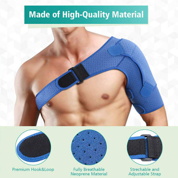 Sports Skulder Tryk Justerbare Stropper Enkelt Skulderbeskyttelse Seler Sportsstropper 28*38in