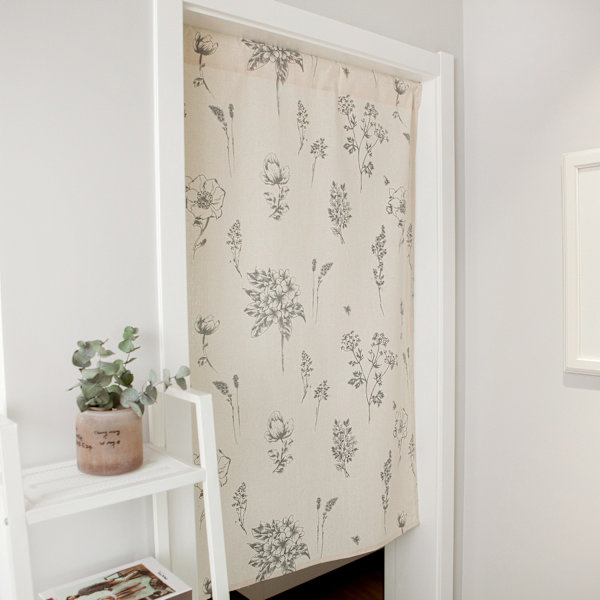1 Stycke Skiss Blomma Tryck Dörrgardin Modern Enkel Hängande C