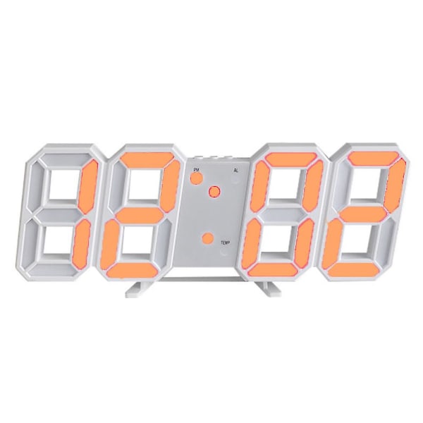 Intelligent 3d digital klocka väckarklocka Orange