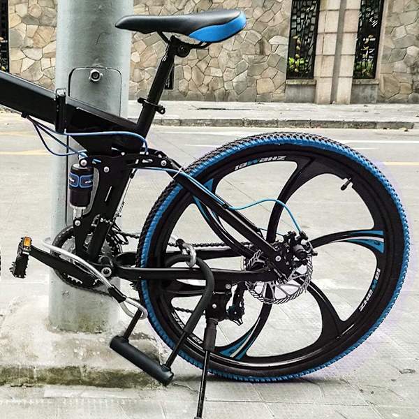 Cykellås, U-format cykellås med 1,2 m flexibel stålkabel och kraftigt monteringsfäste för cyklar, cyklar, skotrar, etc.