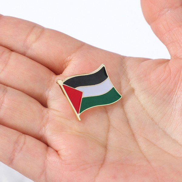 6 × Palestina Palestina Flagga Pin Badge Krage - Fria Palestina