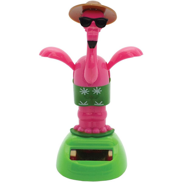 Flamingo med Solbriller Solfigur Plastik Pink/Grøn/Brun 7 x 6 x 11,5 cm