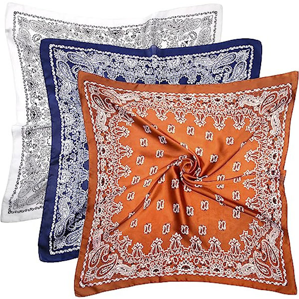 3-pack vår och höst multifunktionell liten sidenscarf Korean S