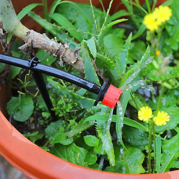 100 st justerbar bevattningsdropp Automatisk bevattningssystem Droppslang Micro Sprinkler Emitter Dripper för växthusträdgård