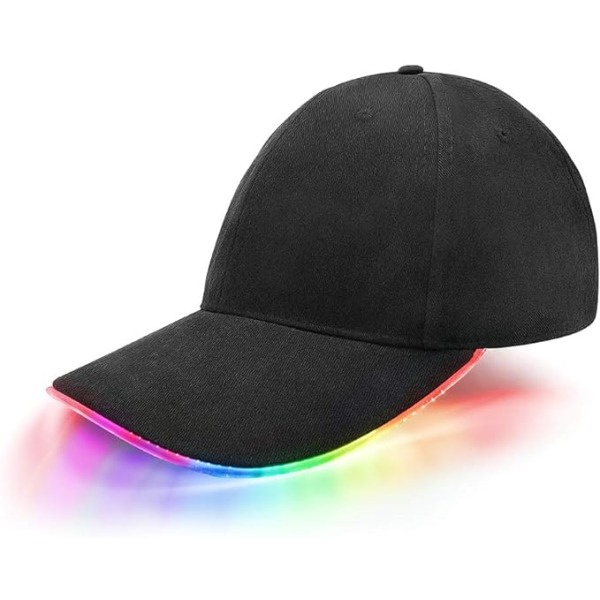 Hat Light Up Baseball Cap Flash Glow Party Hat Rave Tillbehör för Festival Club Stage Hip-hop Performance färgstark