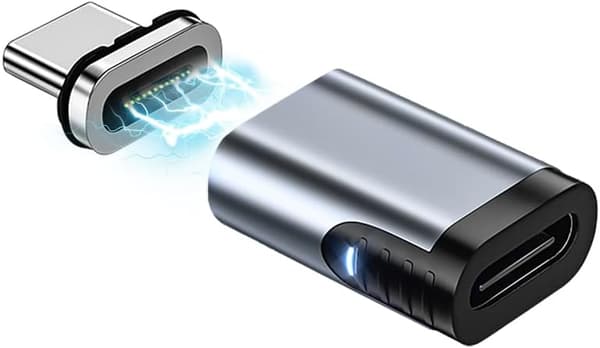 Magnetisk USB C Adapter 24Pins Type C Kobling 100W PD Hurtiglading 10Gb/s Dataoverføring USB3.1