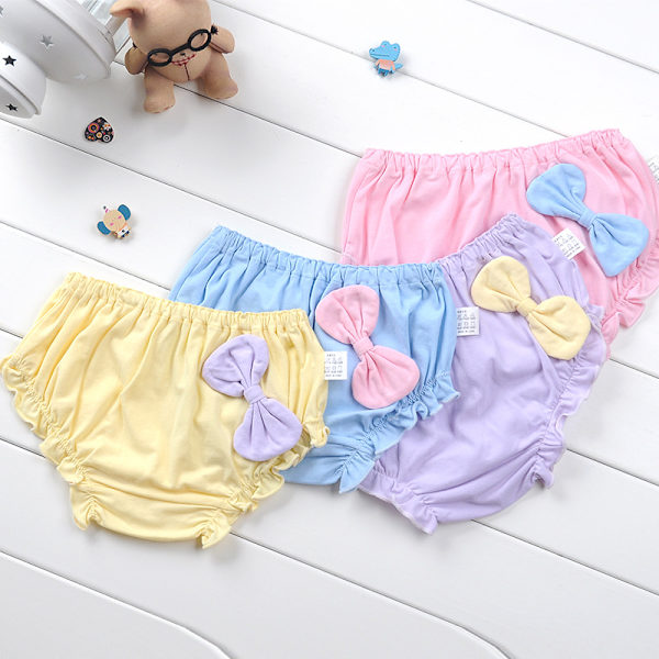 Blöjeöverdrag - Baby Bloomers, Toddler Blöjeöverdrag, Baby Flickor Baby Girls Bomullstrosor 0-1-3 år A Class Bomull Barnunderkläder