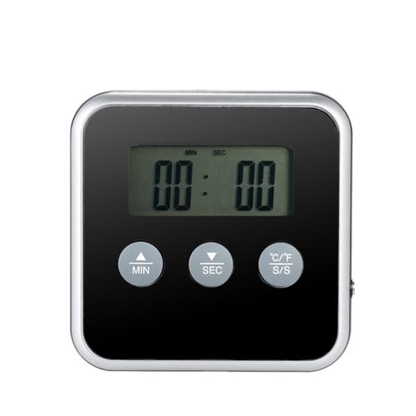 Digital Display C/f Mat Termometer Sond Timer Mätare Magnet Matlagning