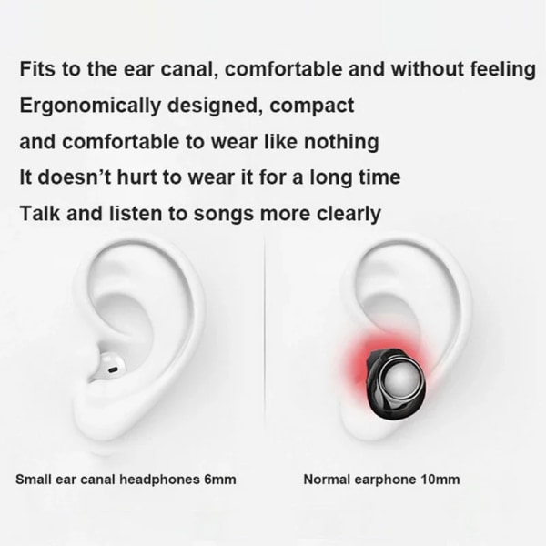 Uudet huomaamattomat minikuulokkeet Bluetooth TWS langattomat peli-in-ear-nappikuulokkeet melunvaimennuksella urheiluun ja musiikkiin, erittäin pienet purple