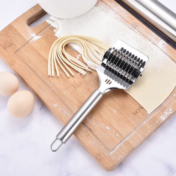 2 stk. nudelkutter i rustfritt stål, manuell nudelkutter, korianderløk-nudelkutter, multifunksjonell bakegadget