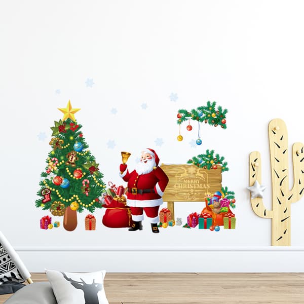 Väggdekal för vardagsrum och sovrum med jultomte-tema