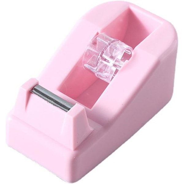 Skrivbords-tejpdispenser halkfri bas, för förpackning på kontor, restaurang, blomsteraffär, tårtaffär, rosa