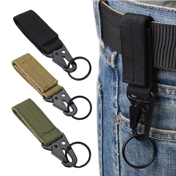 3 st Outdoor Tactical Carabiner Case Tillbehör Multifunktionellt bältesspänne Nylon Webbing Karbinhake Örn Munspänne