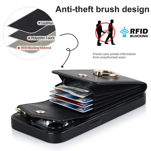 IPhone 14 Pro Case till Apple Card Creative Case - Svart