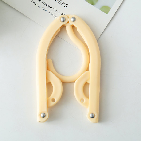 2 st hopfällbar resekläder Organizer Hängställningsställ Garderob Torkhållare (beige)