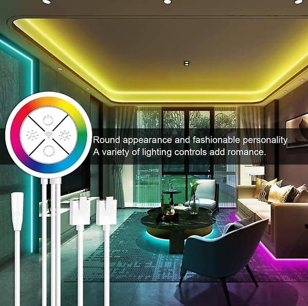 10m LED-lys med Wifi Bluetooth-lys med Magic Light 5050 med LED-sett Bluetooth Musikk Lys Bar