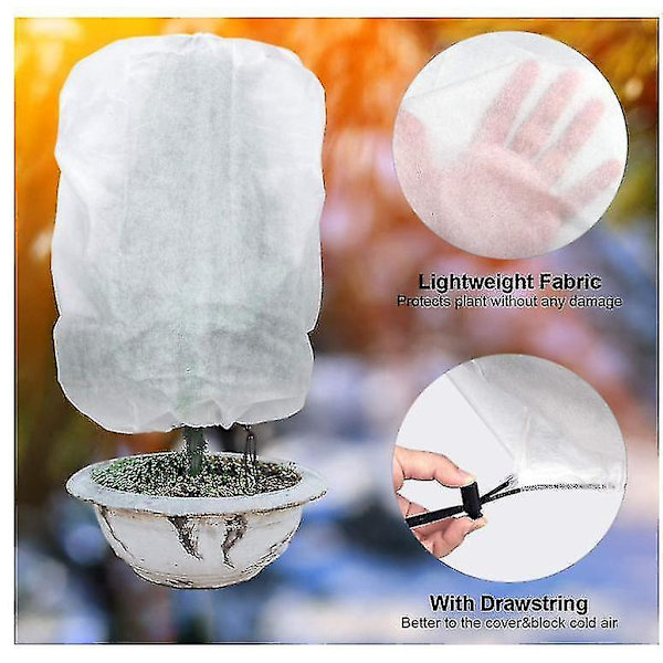 Kylskydd för växtskydd höst och vinter köldskydd cover växtskyddsmedel påse non-woven cover (0,6m*0,8m)