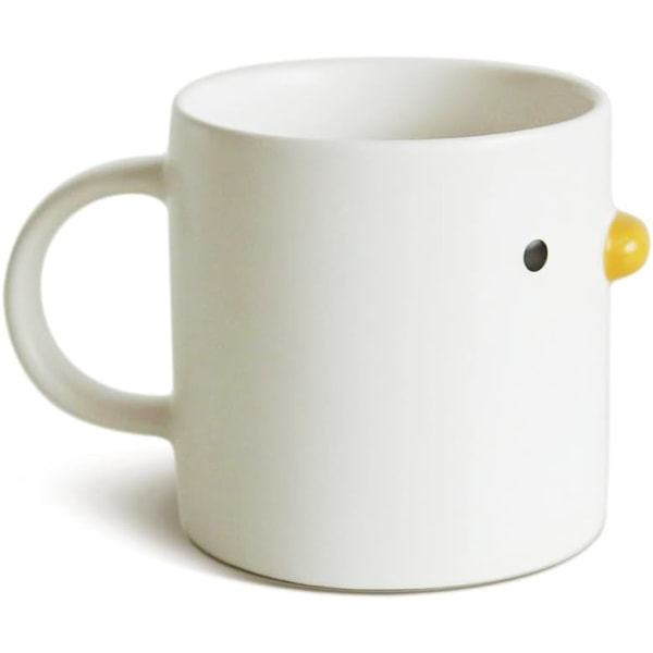 Morsom Kylling Kaffekopp, Håndlaget Glasert Andekopp, Sikker Keramisk Melkekopp, Søt 414ml Tekopp. Beste Gaver til Kaffe- og Teelskere