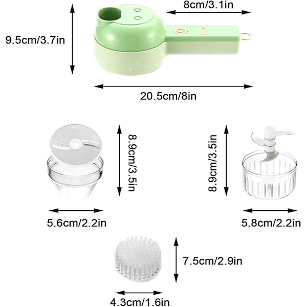 4 i 1 bärbar elektrisk set