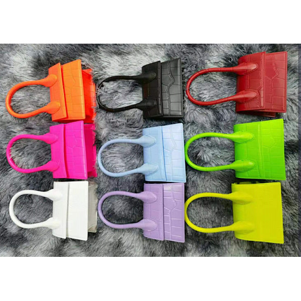 Dame taske ny jelly taske PVC håndtaske langt håndtag mini håndtaske, 1 stk - grøn