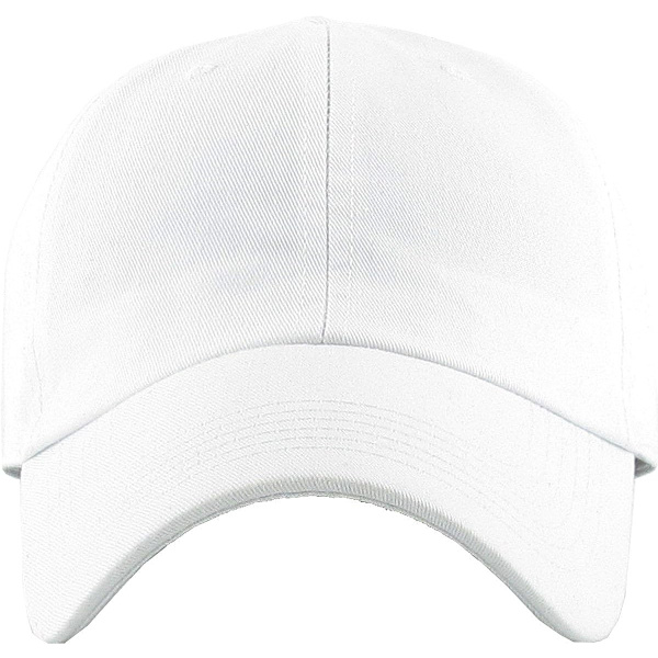 Klassisk bomullsmössa med låg profil för män Kvinnor Cap Dad Hat Justerbar okonstruerad vanlig cap(vit)
