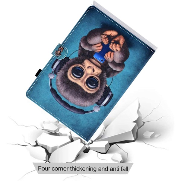 Etui til Samsung Galaxy Tab A7 Lite 8.7 2021 SM-T220/T225 Nettbrett Folio Shell Stativ Etui Beskyttelsesetui med Stativ og Kortspor - Music Monkey