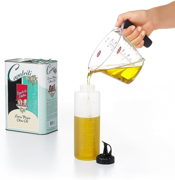 3 stk. klemme flaske til dekoration - Sauce flaske - Medium størrelse - Transparent - sort (340ml)