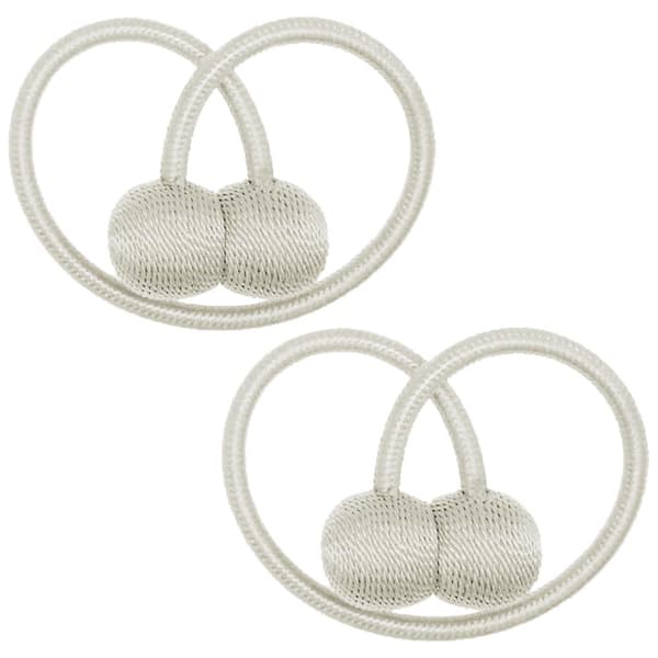 2 Stykker Magnetiske Gardinbindere Gardinklips Reb Holdere, beige