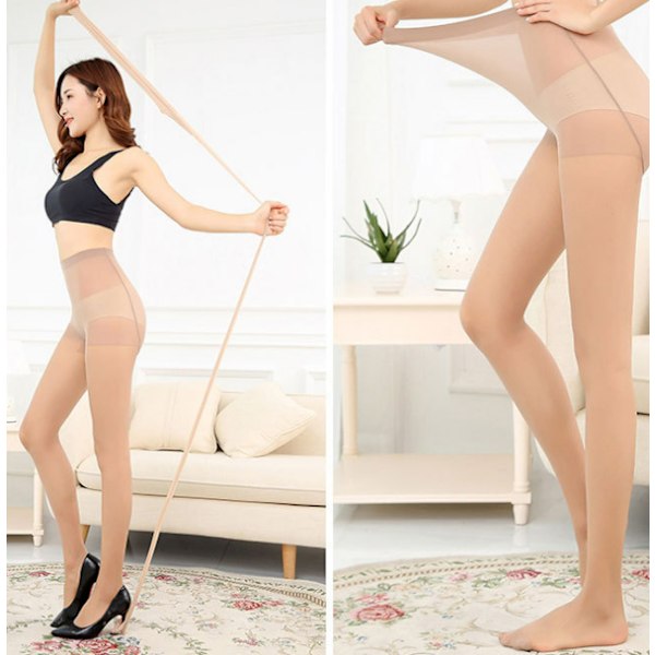 2 tunna sektioner plus feta plus size strumpor anti-krok silke trosa