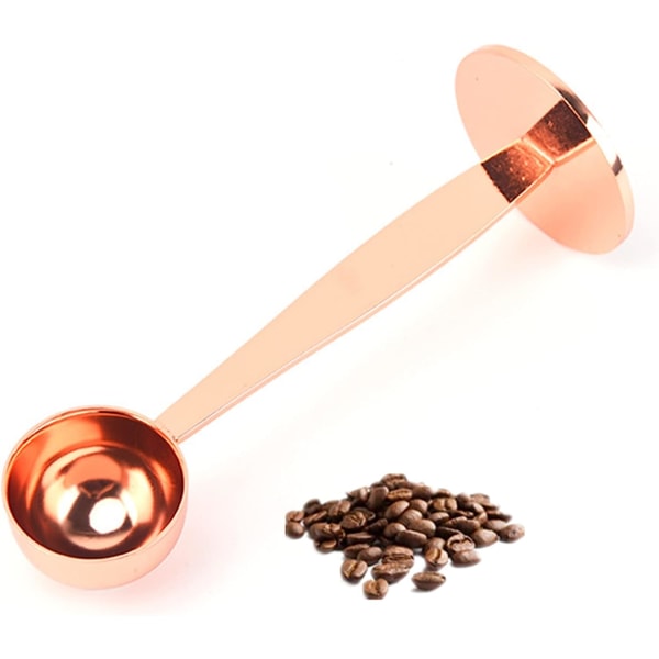 Espressosked och presskaffe mätsked Mätsked i rostfritt stål Malning kaffesked K kopp 30ML tesked 2-i-1 kaffesked, pulver