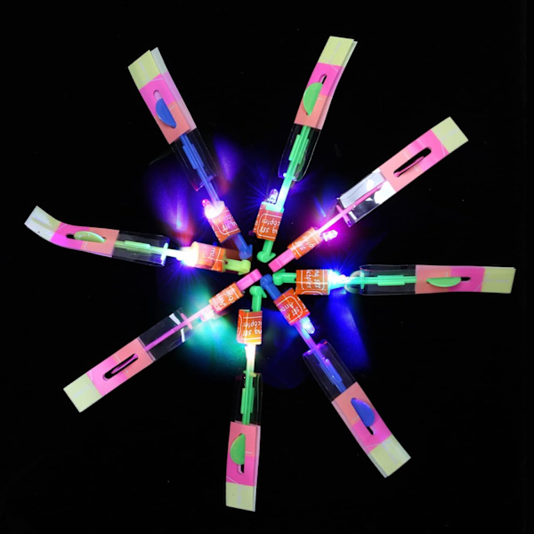 10-25 sæt LED-flyvesæt, slangebøsse + selvlysende helikopter, flyvende legetøj udendørslegetøj der lyser i mørket festartikler 20pcs