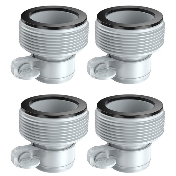 Adapter B för Intex Pool, 1,25" till 1,5" typ B slangadaptrar för pumpar och saltvattensystem (4st)