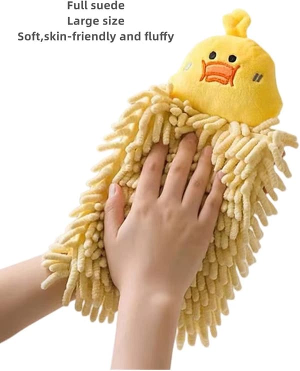 2-pack Djur Chenille Handdukar, Dubbelsidig Chenille Handduk
