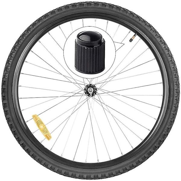 10 stk. Plastik Dækventil Hætter til SUV Motorcykel Lastbil Cykel Sort (10*12.4mm)