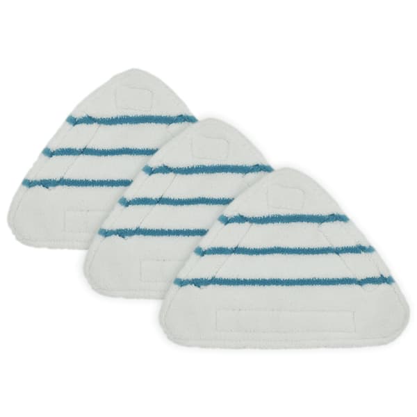 3 st Ångmoppduk Moppduk H20 Triangulära Självhäftande Snäppfästen Mopphuvud Mikrofiber Moppduk Set