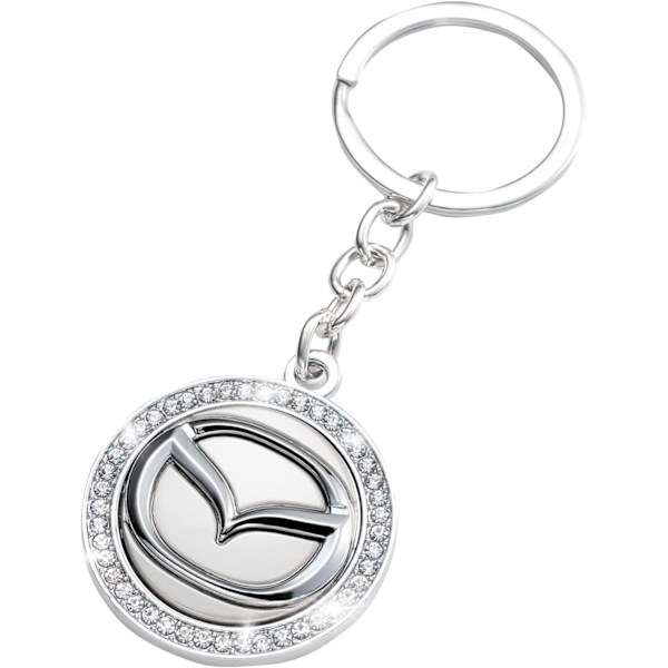 Mazda Nyckelring bil Logo Nyckelring Diamanttillbehör Lämplig för Mazda All Series Dekoration Män och kvinnor Affärspresenter Födelsedagspresenter (1 st)