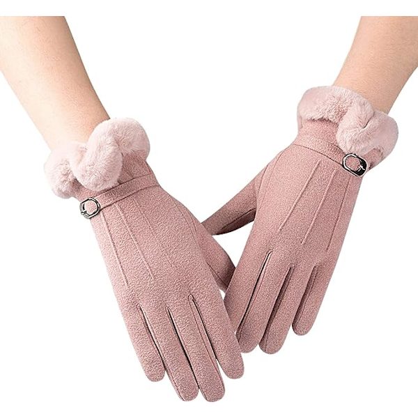 Vinterhandsker til kvinder Touch Screen Vinterhandsker til kvinder Termisk varmt for, Lys pink