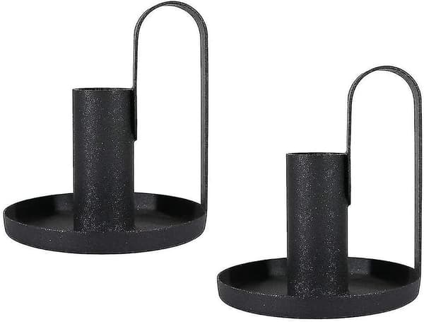 Lysestake, Lysestake Lysestake Lysestake Lysestake, Svart 2 stk