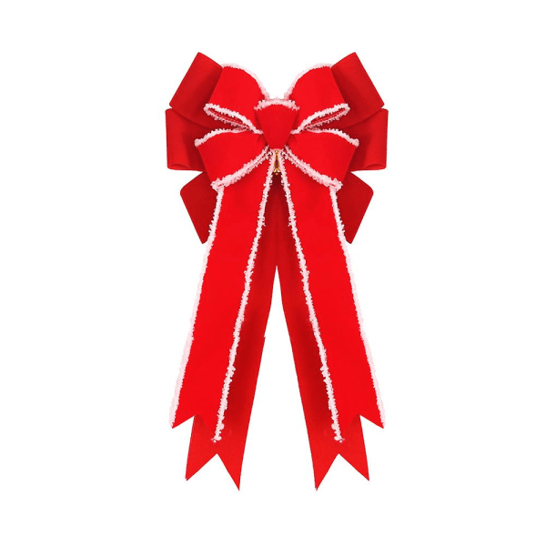 Julbågar Holiday Röda Dekorativa Bows Xmas Kransbåge för julgran hemdekoration