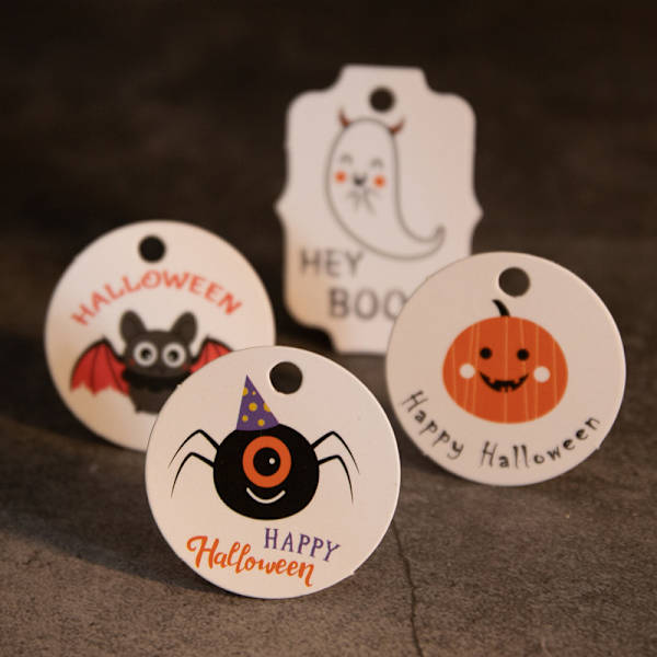 Halloween-lappu Kurpitsa Aave Kissa Lappukortti Halloween Karkkipussin Koristelappusetti