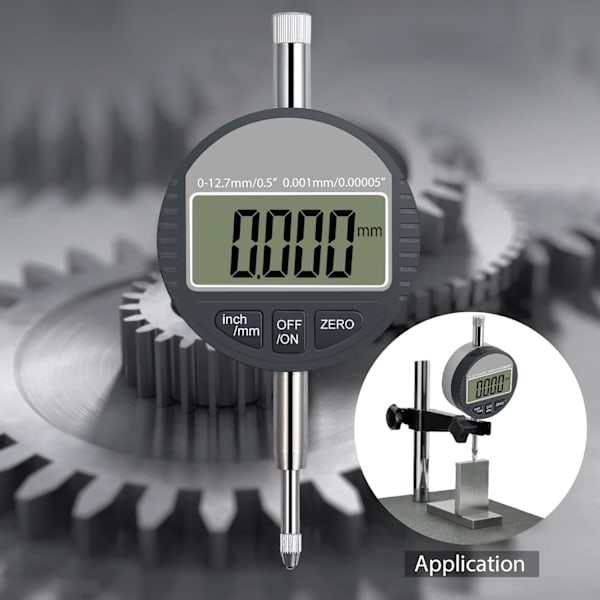 LED digital mikrometer 0,001 mm/0,00005' Precisionsmätare Digital indikator 0-12,7 mm/1' Elektronisk urtavla/Digital sondindikator