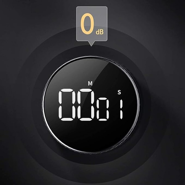 Kökstimer, Countdown Kökstimer för matlagningsträning i kök, digital magnettimer LCD-skärm, rotationskontroll, tidshanteringsverktyg