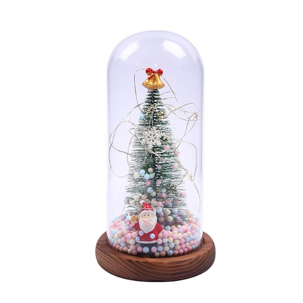 Julgransharts i PVC Jultomtens cover LED-lampa Julklappsprydnader, 11,5 * 11,5 * 21,5 cm