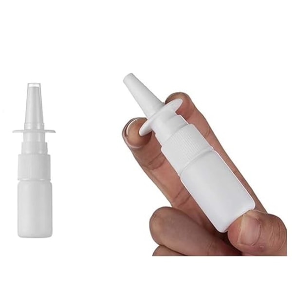 15-pack tomma plastpåfyllningsbara nässprayflaskor Findimmsprutor Atomizers Sminkvattenbehållare, 10 ml/0,34 oz