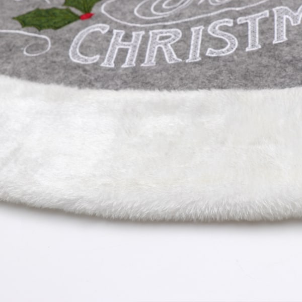 Grå julgranskjol Merry Christmas Tree Decoration (48")