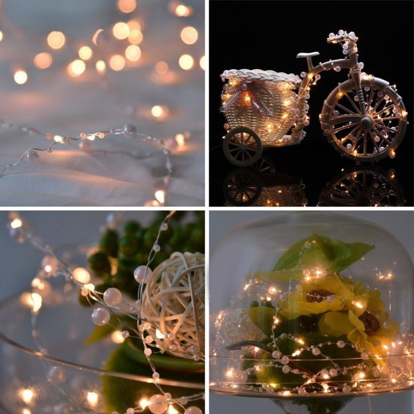Julbelysning utomhus, Globe String Lights för sovrum med 2